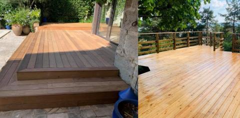 Terrasse ipé et mélèze de Sibérie